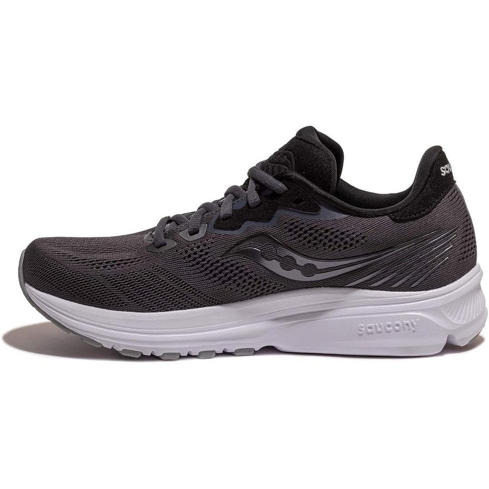 Saucony® (Women's 6 M) Ride™ 14 Running‎ Shoes in Charcoal/Black - $130